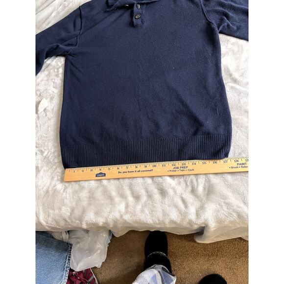 Rodd&Gunn Men's henley sweater size XL virgin merino wool navy - Picture 7 of 7